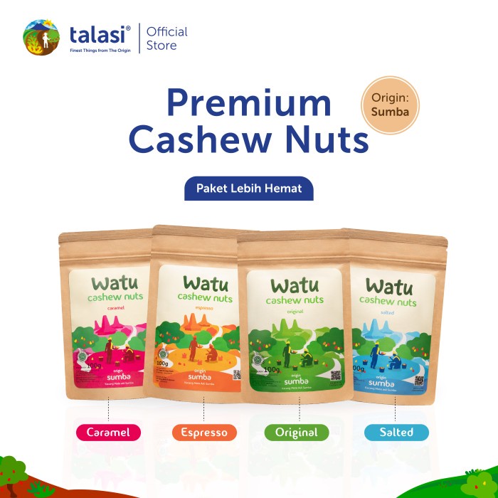 

Kacang - Bundle Cashew Nuts 100% Kacang Mete Origin Sumba 400Gr