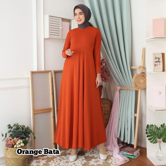 Gamis Jersey / Gamis Polos / Gamis Busui Rok Payung /Baju Gamis Wanita Ready