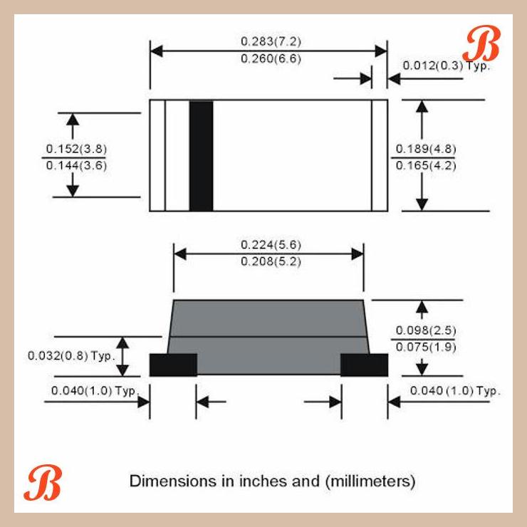 | ES | SS56 BESAR SMC DIODA DO-214AB DO214AB SCHOTTKY DIODE 5A 60V SR560