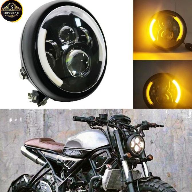 Lampu Depan Daymaker 7 Inch LED Headlight Waterproof Motor Custom