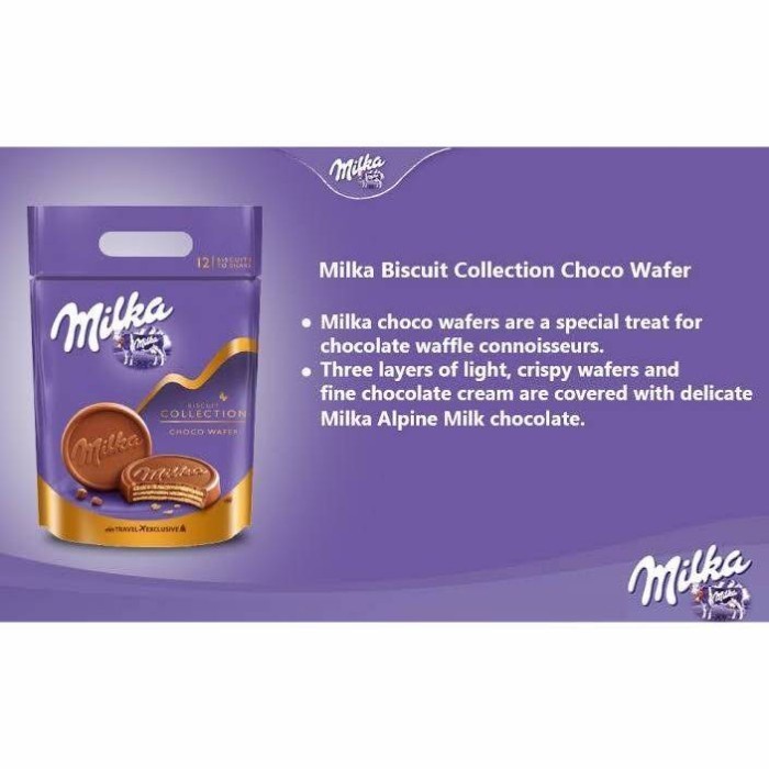 

Biskuit Wafer - Sale Milka Biscuit Collection Choco Wafer Big Pouch Isi 12 Pcs Packing