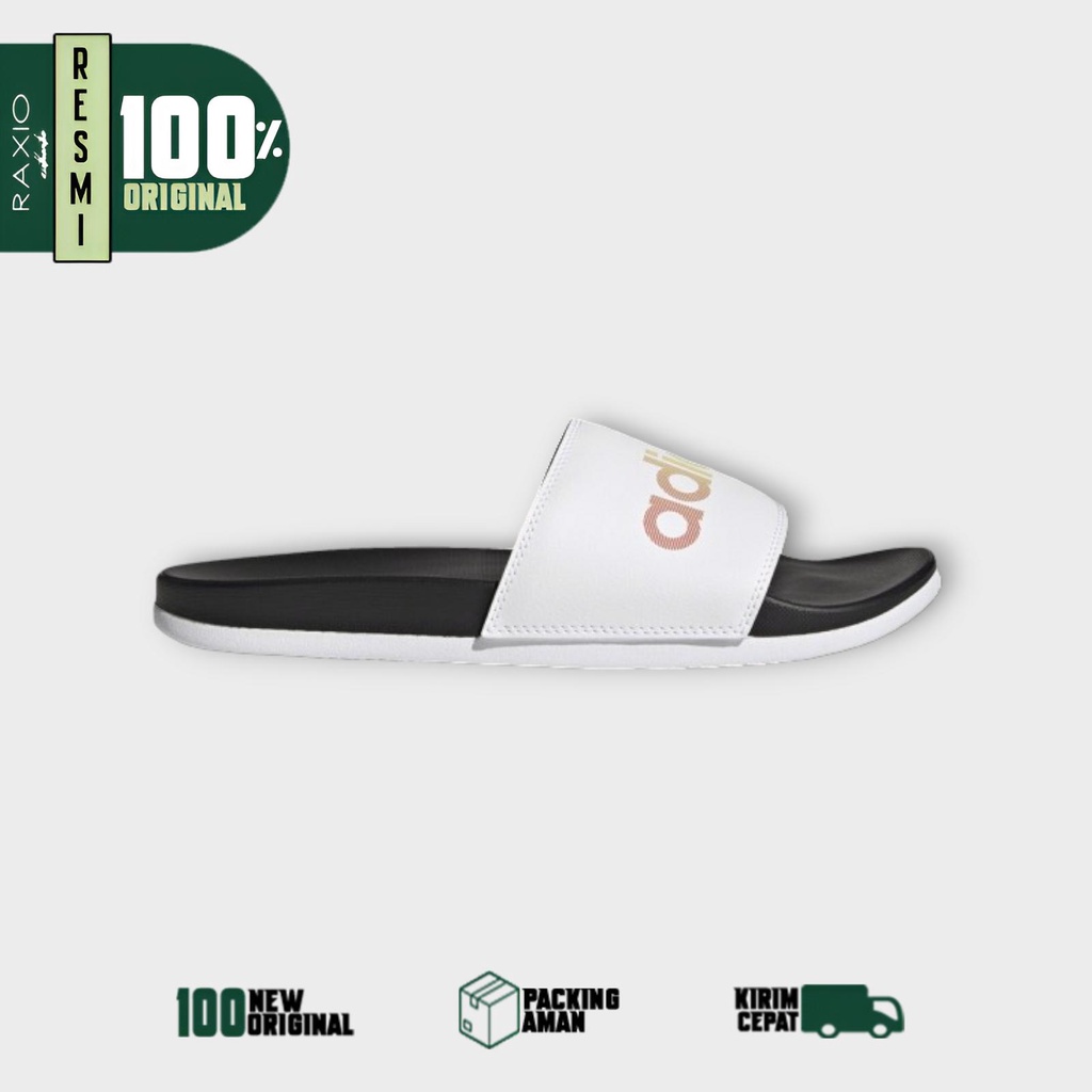 Sepatu Sandal Adidas Adilette White Black Original Ori Asli BNIB Murah