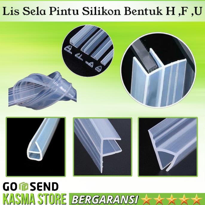 Lis Sela Pintu Kaca Jendela Kamar Silikon Strip Karet Seal Leakproof