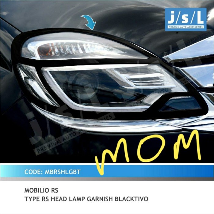 Jsl Garnish Lampu Headlamp Depan Blacktivo Hitam Mobilio Rs 2015-2016 Best