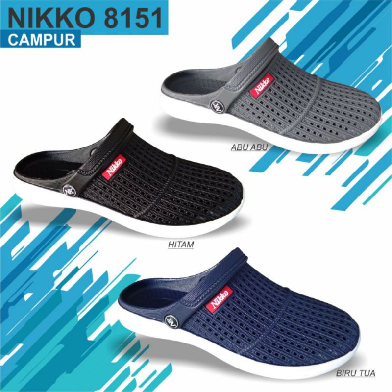 sandal slop nikko 8151, sandal pria dewasa,sandal karet,sandal awet, murah banget