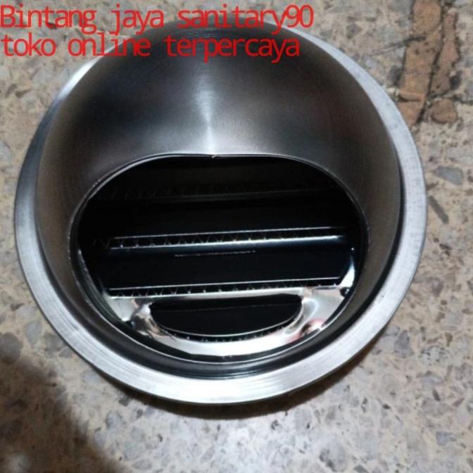 exhaust fan penutup cerobong asap 4 inchi Stainless/penutup exhaust Sparepart Ready
