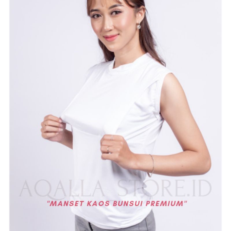 Inner Kaos Busui Tanpa Lengan Premium / Manset Baju Busui Mangset Menyusui