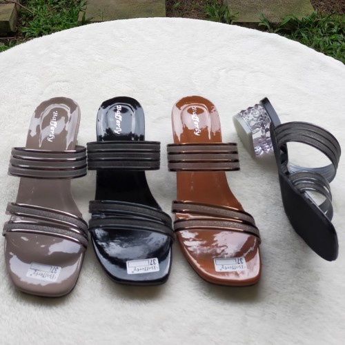 Ss>> Sandal Hak Kaca 4Cm Jelly/ Sandal Kekinian / Sandal Grosir