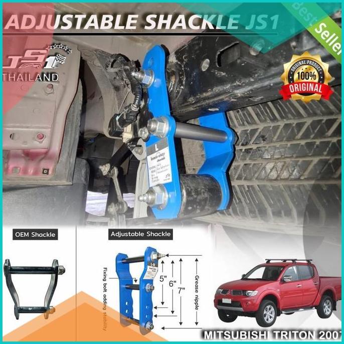 JS1 Adjustable Shackle LIFTKIT Per daun belakang Nyaman M.TRITON 07-14