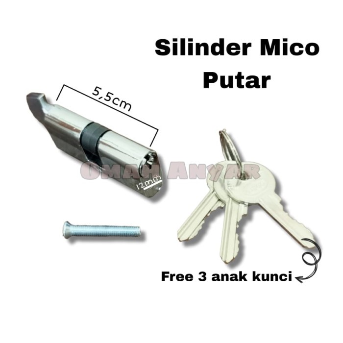 Kunci Pintu Aluminium Silinder Kunci Anak Kunci Pintu AL merk Miko