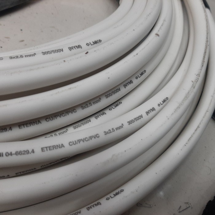 Kabel listrik kawat NYM 3 x 2.5 mm 3x2.5 mm eterna ecer per meter