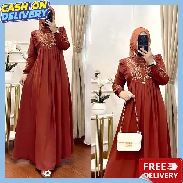 Gamsi Cewek Cantik Pakaian Jubah Wanita Lebaran Gamis Terbaru 2024 Baju Ghames Wanita Dewasa Remaja 