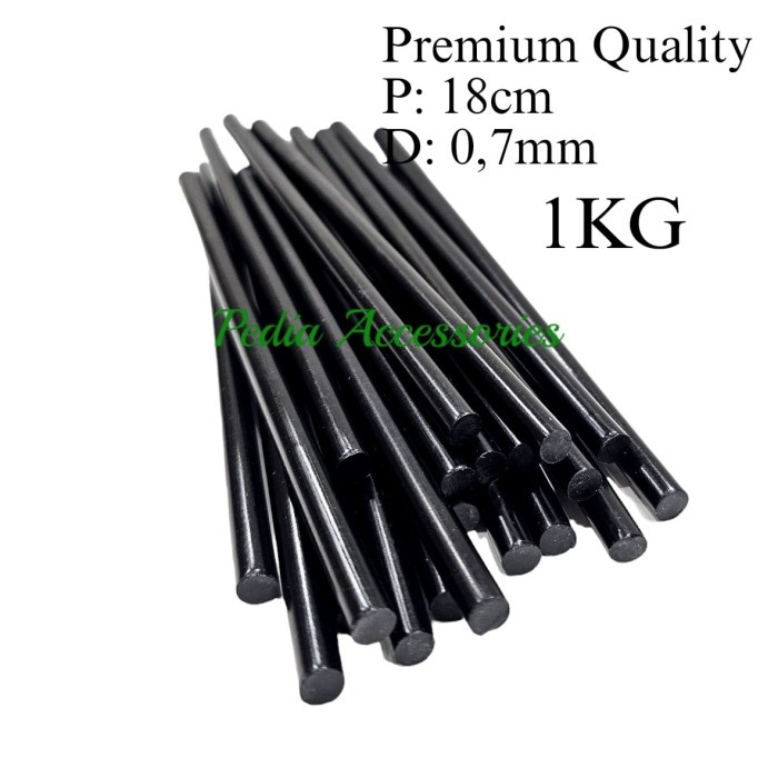 

1Kg Hitam Isi Lem Lilin Tembak Gluegun Kecil Lemlilin Bakar 18Cmx7Mm