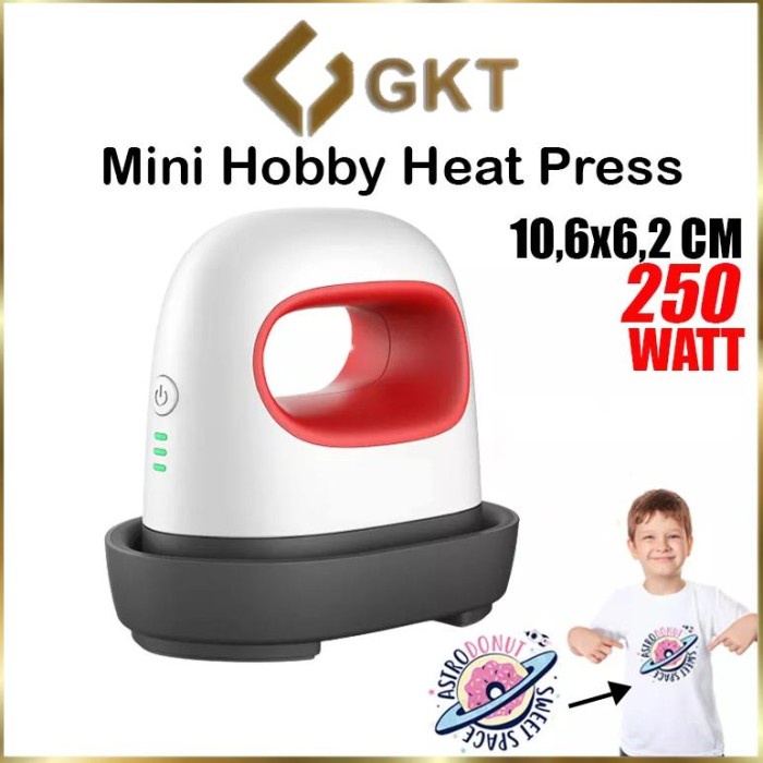 Promo Mesin Press Sablon Kaos, Logo, Topi Mini Hobby Heat Press (Sablon