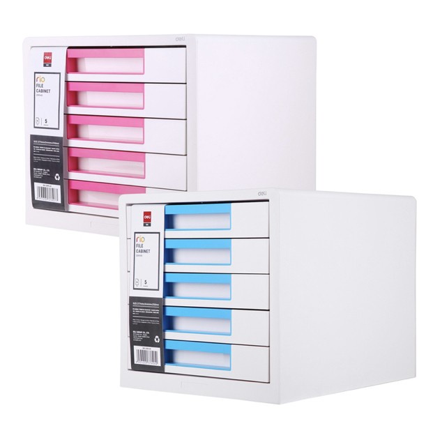 

Promo Deli File Kabinet Biru/Pink, Bahan Plastik, 5 Ruang Penyimpanan