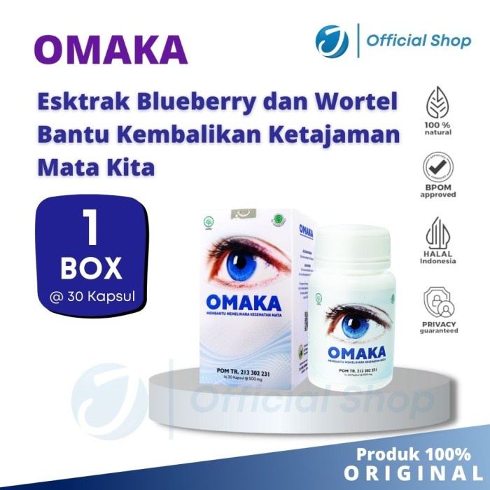 Promo Omaka - Isi 30 Kapsul / Obat Mata Katarak / Plus-Minus / Bengkak Mata