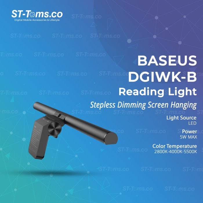 Promo Baseus I-Wok Series Usb Screen Hanging Light - Dgiwk-B