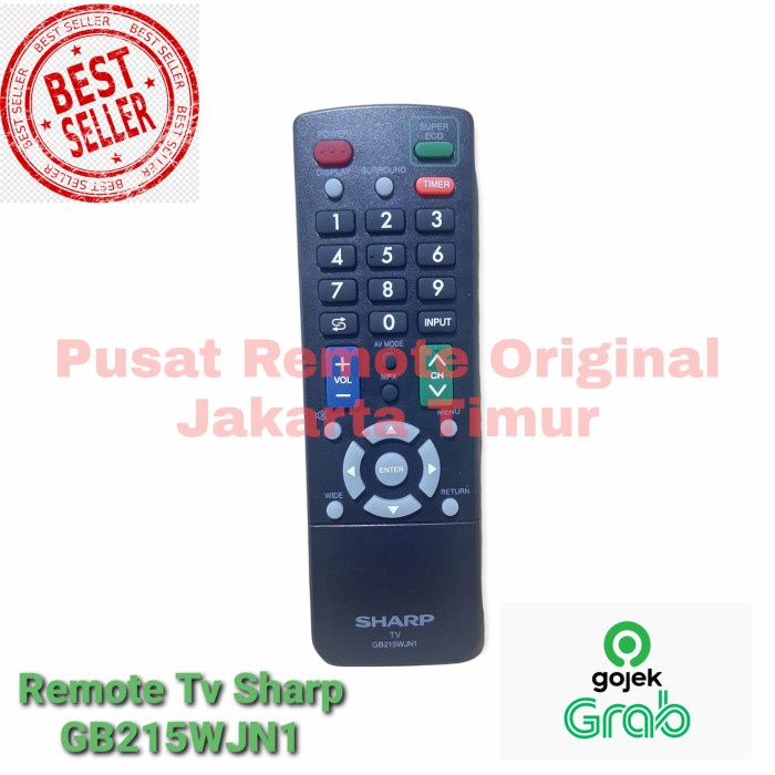 REMOTE REMOT TV SHARP LED LCD GB217WJSA ORIGINAL ASLI