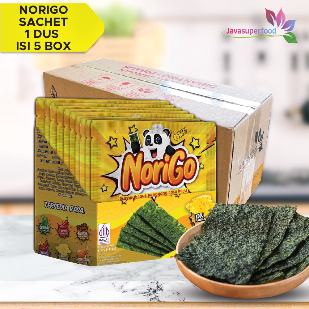 

(Beli 1 Dus Free 10 Pcs) / N Sachet Spicy Seaweed Sna 3G Rumput Laut Halal Rasa Keju