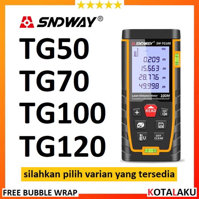 SNDWAY SW-TG100 Meteran Laser Digital 100 Meter