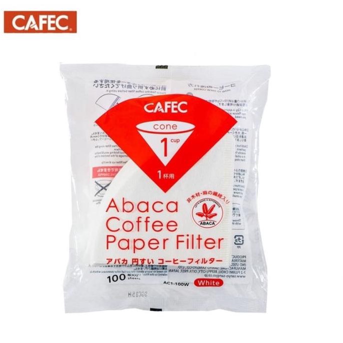 

Alat Kopi Cafec Abaca AC1-100W Filter Paper V60 01 White isi 100pcs