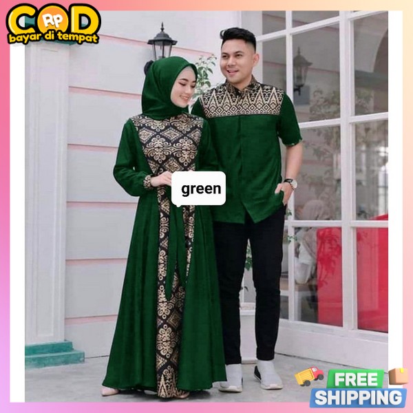 Gsmis Premium Terbaru Couple Lebaran Terbaru 2024 Pria Wanita Gamis Dan Koko Keluarga Baju Sarimbit 