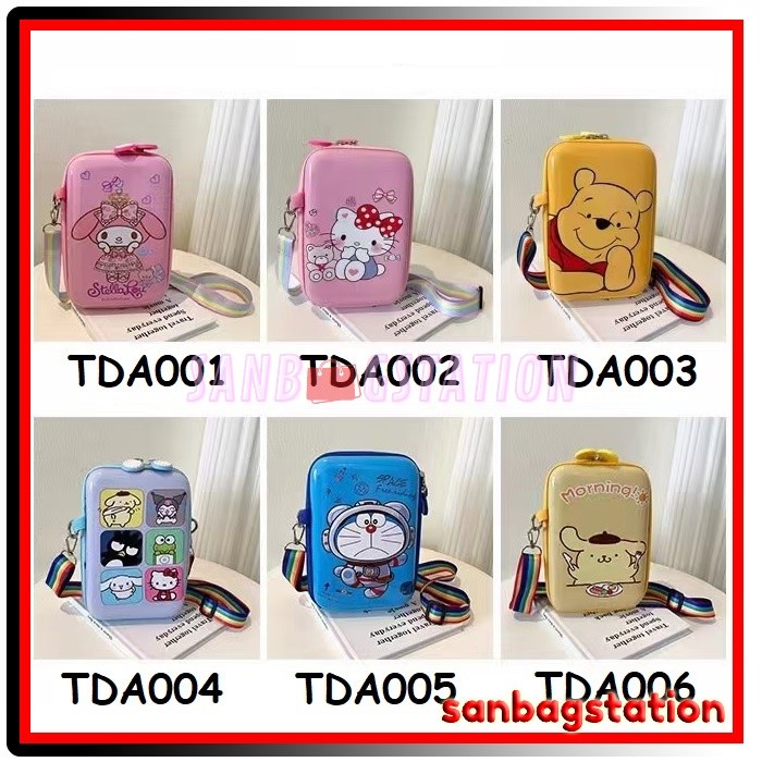Tas Dompet Hp Selempang Anak Perempuan Laki Import Kartun Lucu Remaja