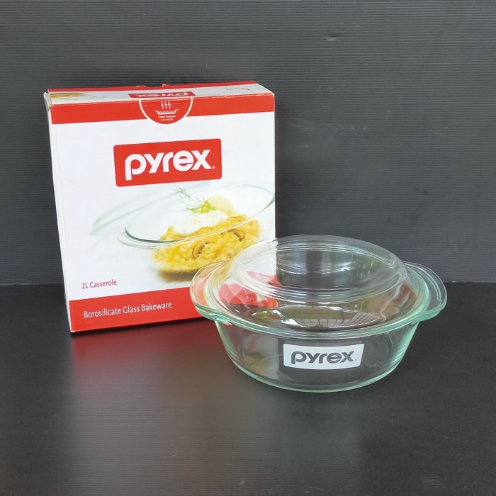 Promo Pyrex Wadah Bening Panci Tutup 2L - Px-Cas2000Lh/Id