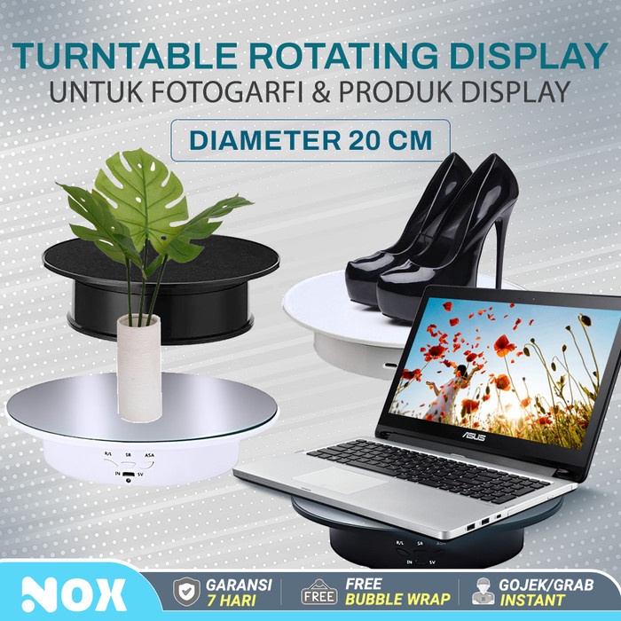 TURNABLE ROTATING DISPLAY MEJA PUTAR FOTOGRAFI BESAR DIAMETER 20CM