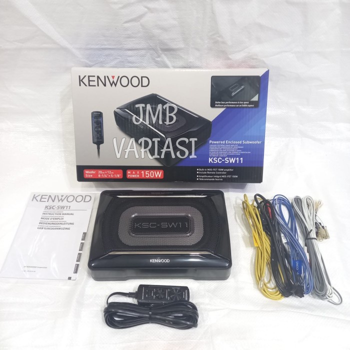 Subwoofer Kolong Aktif Slim Kenwood KSC-SW11 / Sub Kolong Jok Mobil