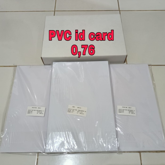 

Terbaru [50Sets] Kertas Pvc Bahan Id Card Instan A4 / Kertas Pvc Card Promo Terlaris