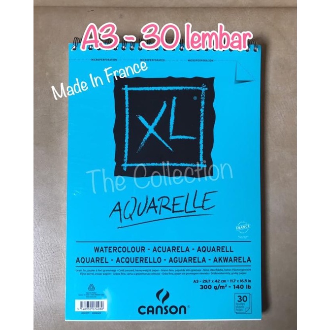 

ATK466CS 074980 A3 30lbr Watercolour Sketch Book Aquarelle CANSON BUKU