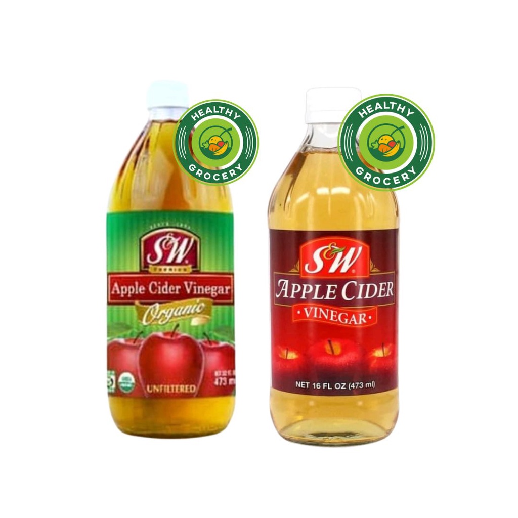 

Sw Cider Vinegar 473Ml / S&W Cuka Apel / Cider Vinegar Organic 473Ml