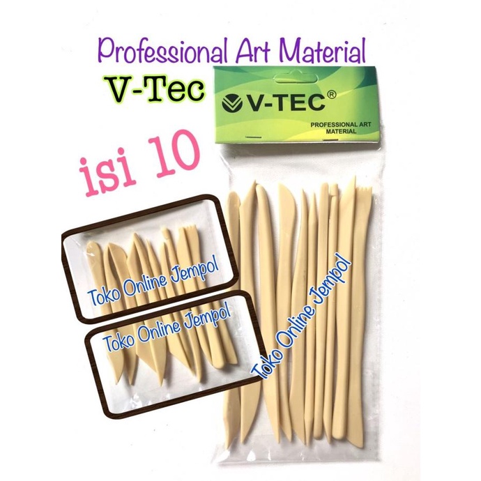 

10pcs Alat Clay Modeling Foundant Sclupting Tools Pahat VTec ATK1286VT