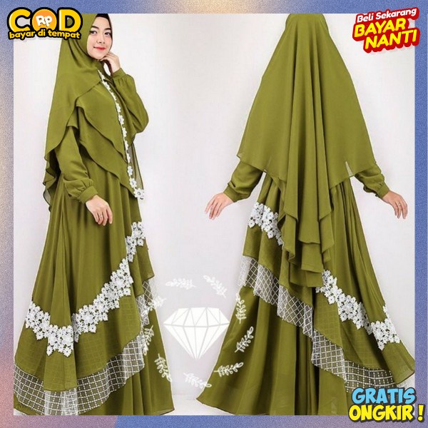 Longdres Muslimah Fasionable Baju Gmi Gamis Polos Elegan Baju Bridesmide Gsmis Syarii Modern Bj Gamm