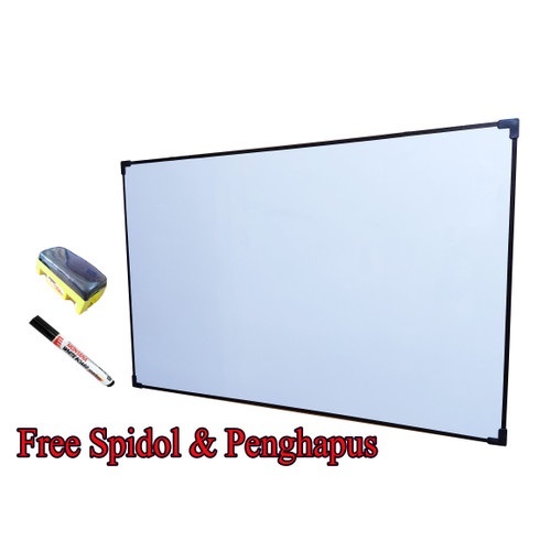 

Papan Tulis/Whiteboard 60X90 Free Spidol Dan Ghapus Extra Paing Aman