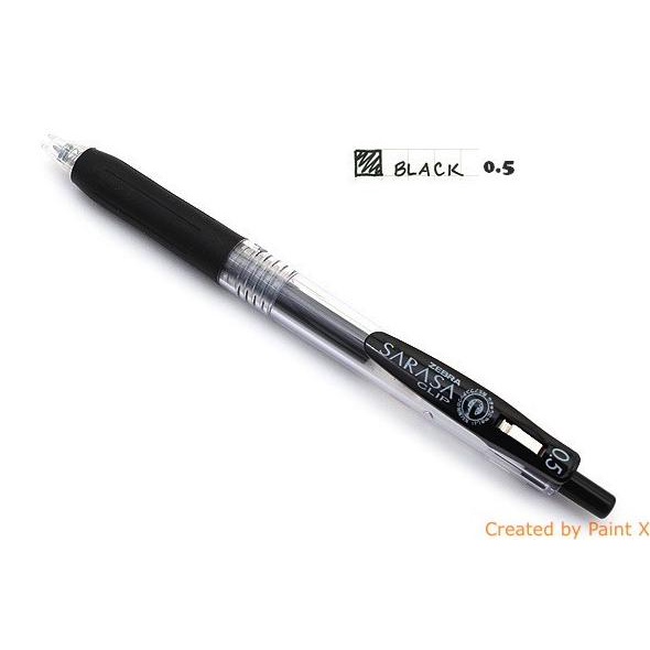 

Pulpen Sarasa BLACK 0.5 Pen Zebra Clip Gel Ink hitam JJ15BK ATK0272SR