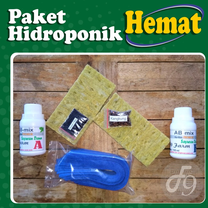 Paket Hidroponik - Rockwool Hidroponik-Ab Mix-Kain Flanel Hidroponik