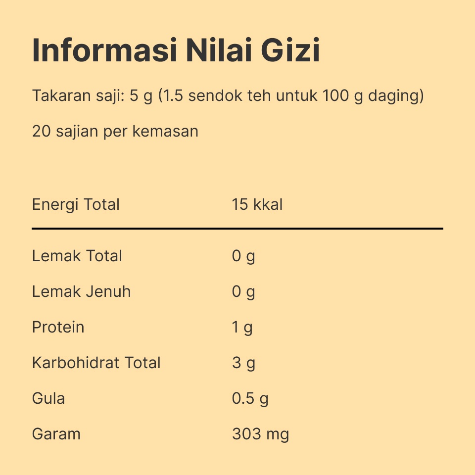 

Bumbu Marinasi Rempahin Sehat Rendah Kal All Natural No Msg