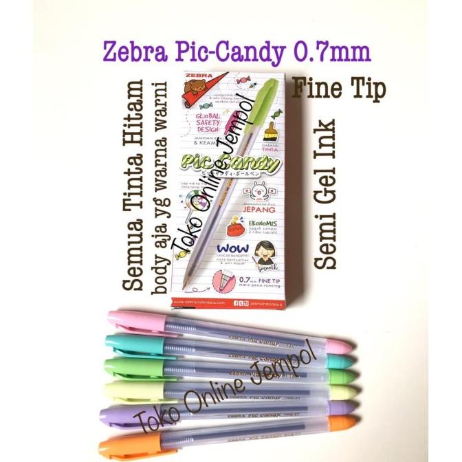 

0.7 Pulpen PicCandy Zebra Semi Gel Ink Pen Piccolo Pen 0,7 ATK0891ZB