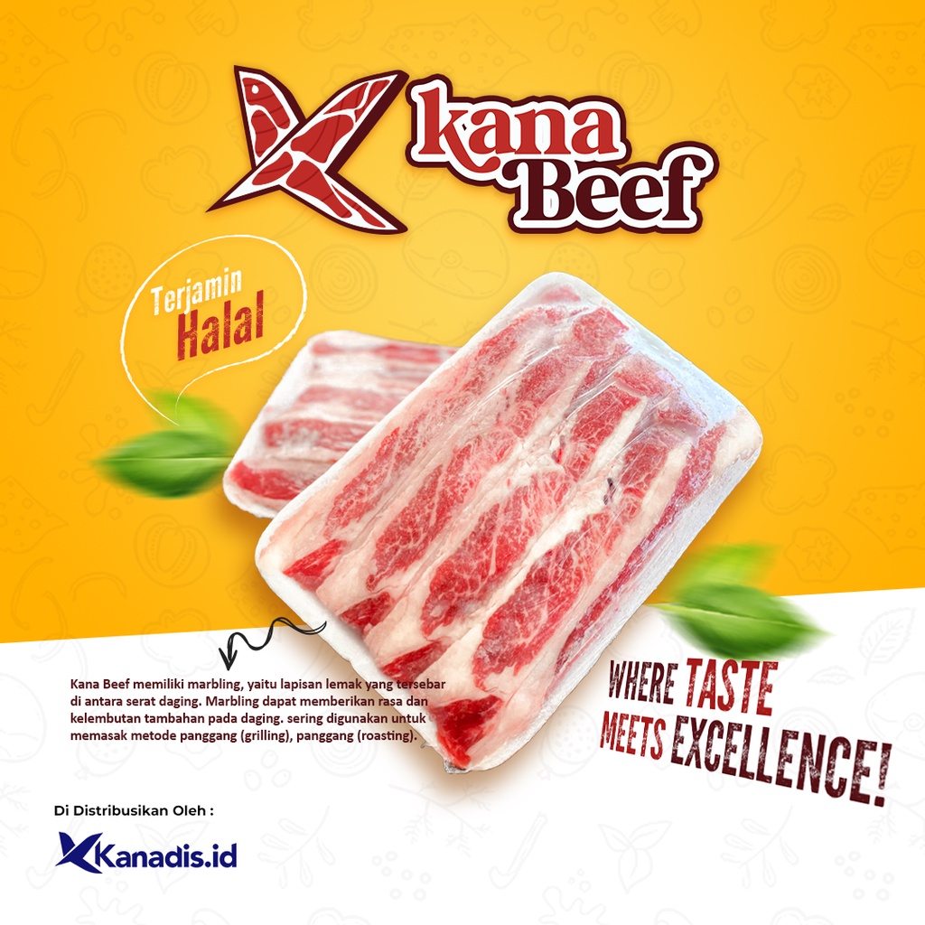 Kana Slice Beef Shortplate | Daging Sukiyaki/Yakiniku/Yoshinoya 500 gr