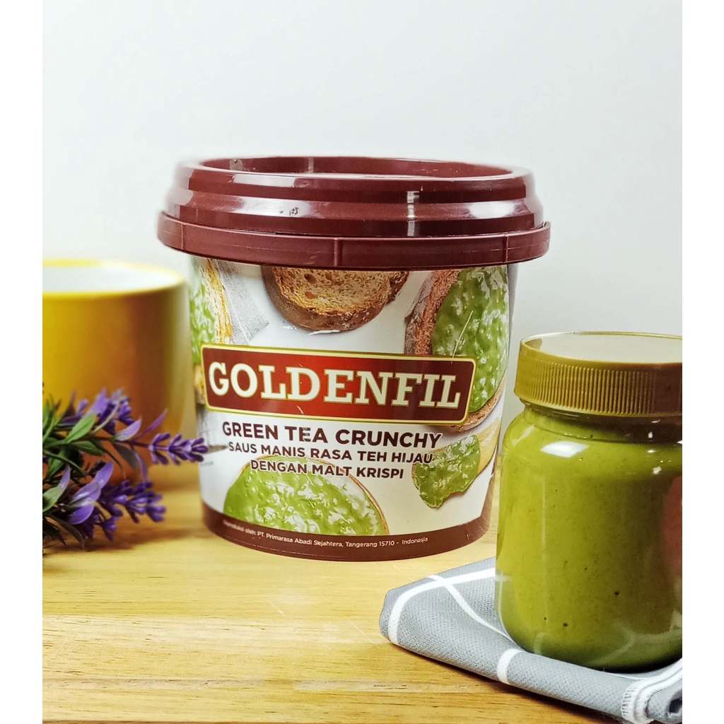 

Goldenfil Green Tea Crunchy 1Kg / Selai Matcha Green Tea / Selai Roti Topping Martabak