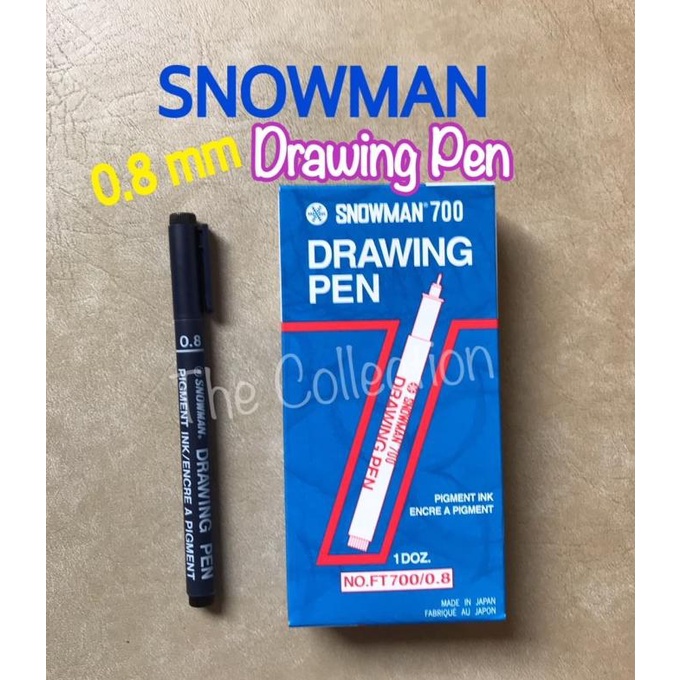 

ATK0581SM 0.8 Drawing Pen Snowman Spidol 0,8 marker draw FT700 Pigment