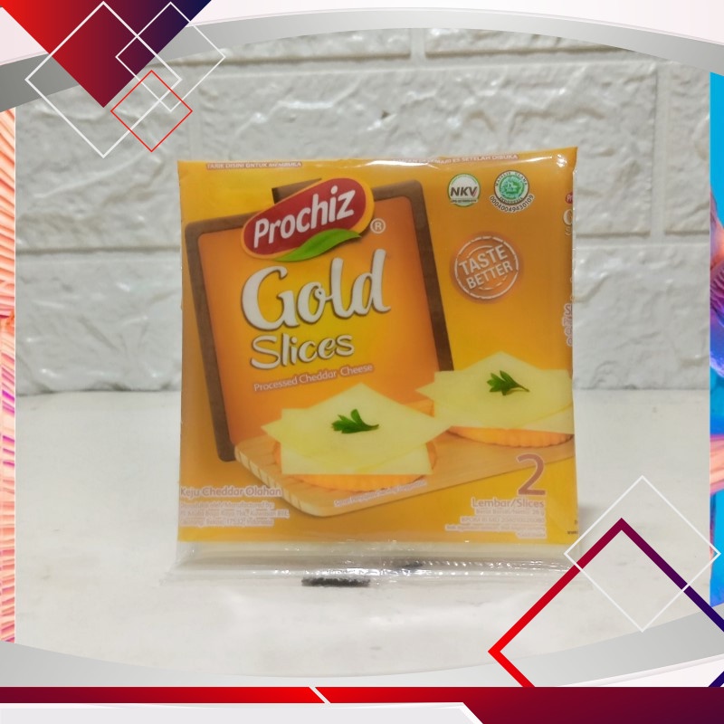 

Prochiz Gold Slices Keju Isi 2 Lembar 26gr .