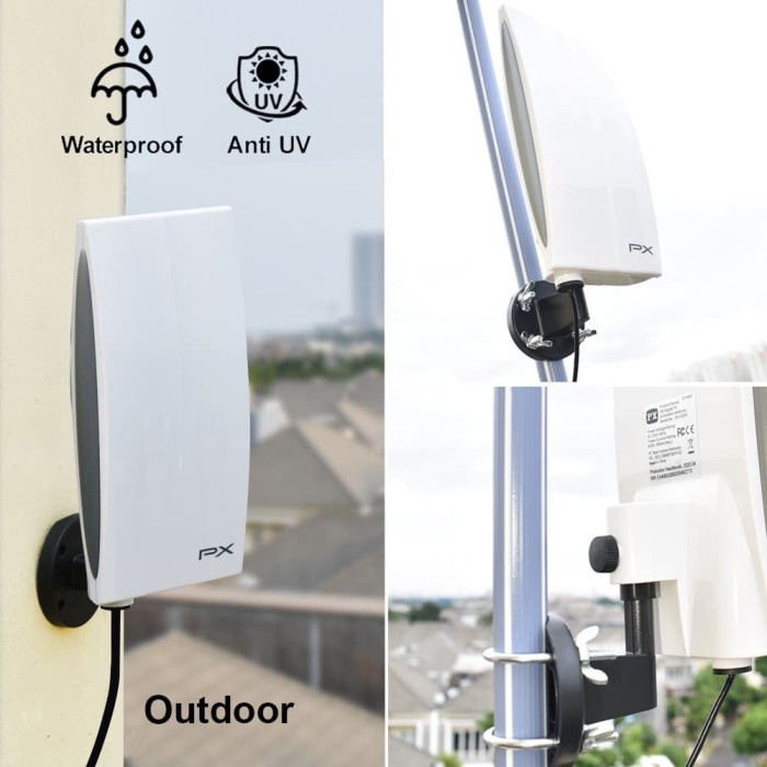 Antena Tv Digital Px Da-5200 Indoor Outdoor Smart Antena Luar Dalam