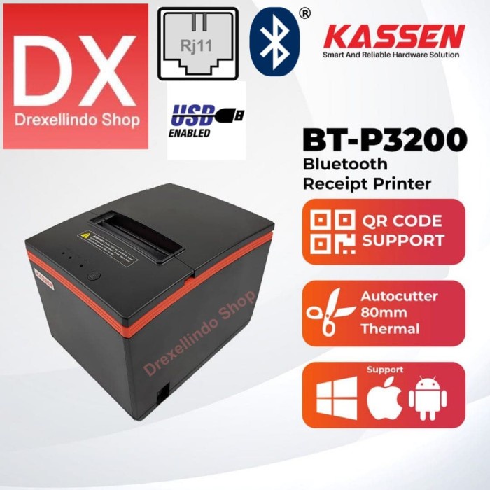 

Printer Thermal 80Mm Kassen Bt-P3200 Usb Bluetooth Autocutter Original 100% Dan Terpercaya