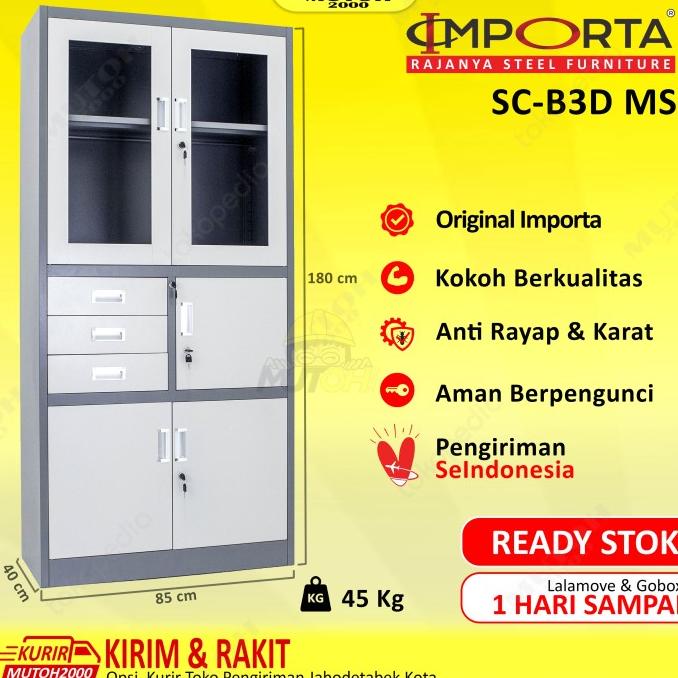 

Importa B3D-Ms Lemari Arsip Besi Kombinasi 3 Laci 1 Brankas Pengiriman Cepat