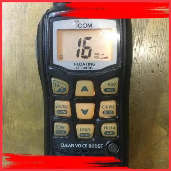 (bk wid) ht icom ic m36 marine seken tidak mulus tanpa charger