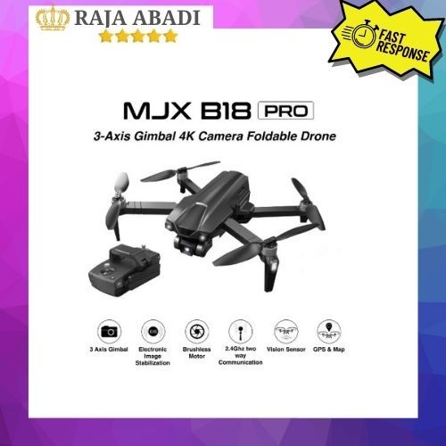 Mjx Bugs B18 Pro Gps 3Km Fpv Drone With 3-Axis Gimbal 4K Eis Camera