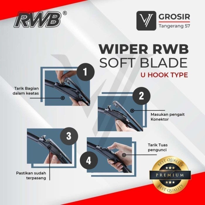 Wiper Alphard 2008-2014 Soft Blade Rwb Best